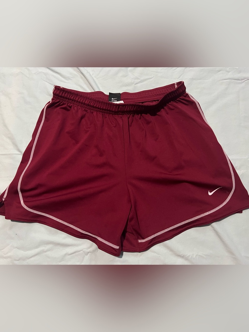 Nike Women’s Maroon Athletic Shorts with Contrast Trim size medium